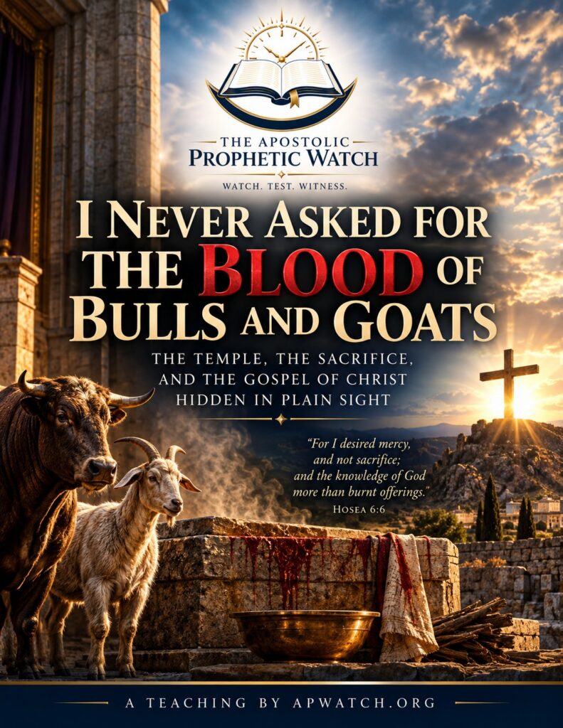 I never asked for the blood of bulls and goats